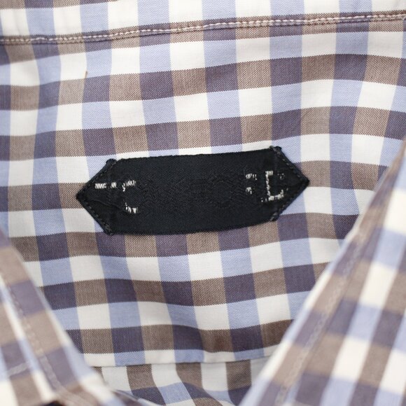 Tom Ford dress Shirt Men's Large 41 Long Sleeve Button Up Check Cotton plaid - Picture 2 of 15